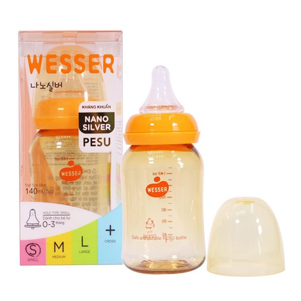Bình sữa Wesser PESU 140ml giá sỉ [Mẫu mới]
